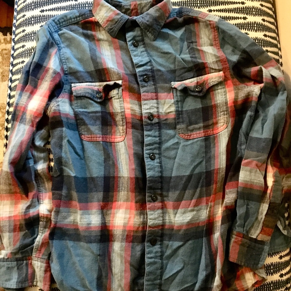 Mossimo Mens Flannel Button down small - Picture 2 of 5